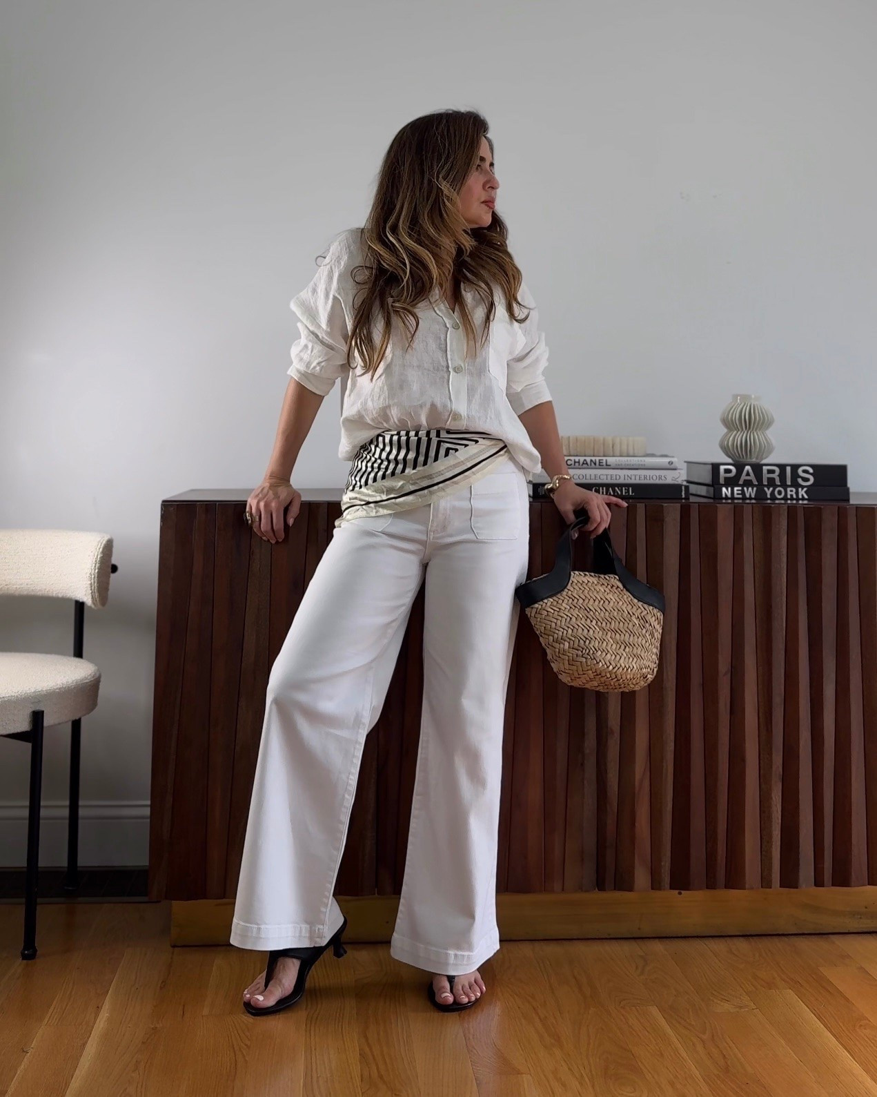WHITE JEANS OUTFIT I KEEP REPEATING 🤌🏼
White jeans are one of the hardest-working pieces in my closet.
The trick is giving them a little personality! A scarf at the waist, a relaxed linen shirt, and natural accessories completely change the feel of the outfit. Simple pieces. Effortless outfit. Gorgeous summer outfit for work, dates, dinner, errands and more!

Everything linked here. 🤍

#LTKStyleTip
#LTKFind
#LTKOver40
#WhiteJeans
#WhiteDenim
#OutfitFormula
#WardrobeStaples
#CapsuleWardrobe
#EverydayStyle

#LTKgrwm #LTKootd #LTKPetite