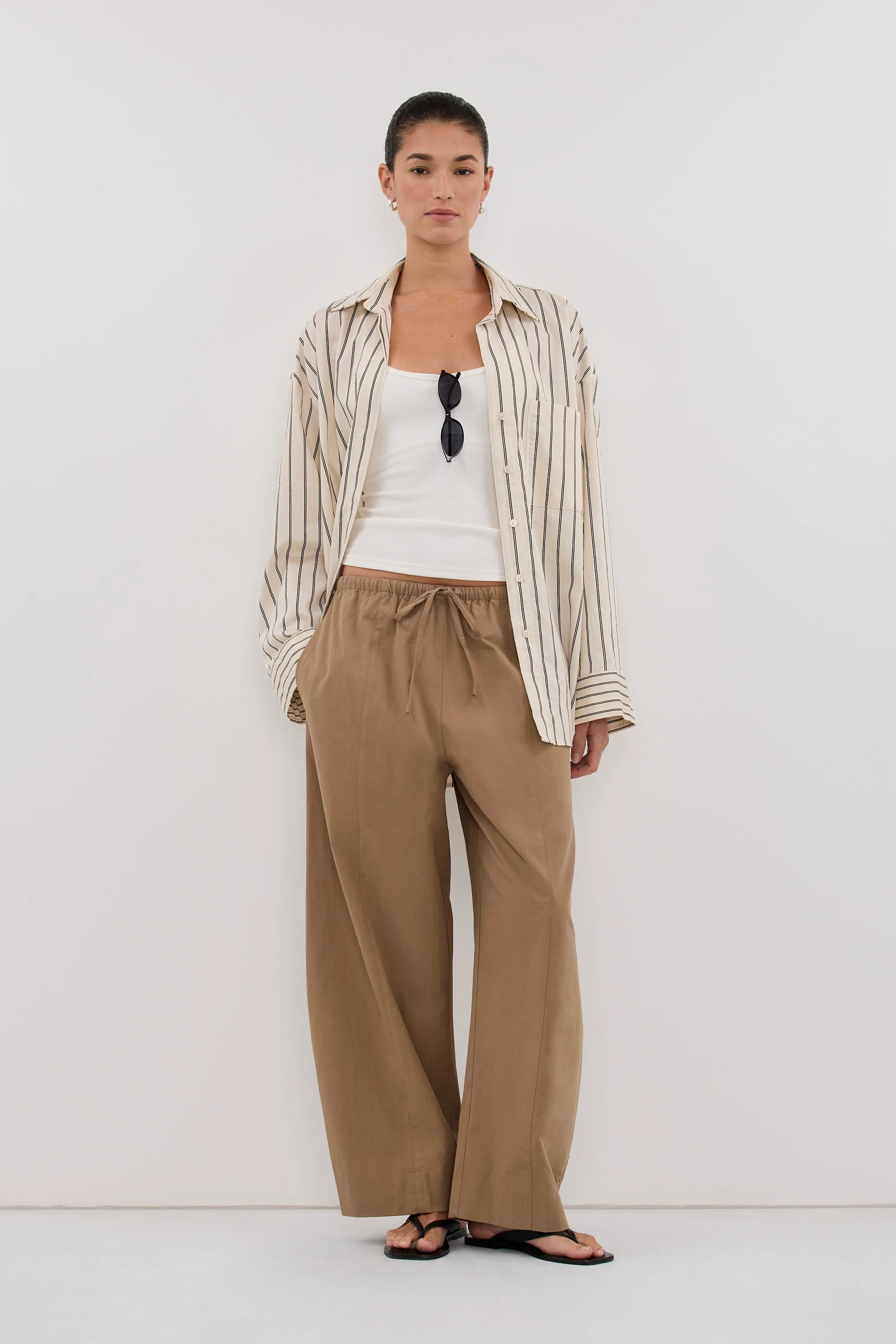 SCOUT WHEAT POPLIN BARREL PANT | DISSH