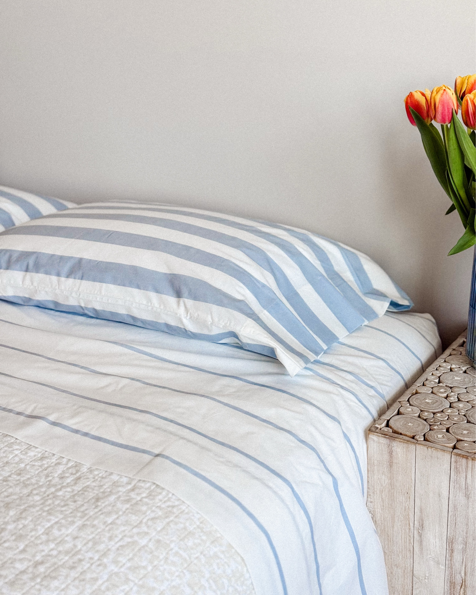 soft stripes, cozy blues, and the kind of bedding that makes you want to slow your morning down just a bit 💙

i’ve been layering in signature bedding from unison home, and i love how the striped sheet set, blue throw blanket, and matching pillows bring an easy, calm rhythm to our room. thoughtful, timeless pieces that feel just as good as they look!

@Unison exclusive bedding is responsibly made in portugal and oeko-tex® standard 100 certified, which makes resting in it feel even better. and now is the perfect time to shop: unison’s annual white sale is happening now, with 20% off their signature bedding and bath textiles through february 16.

classic, comfortable, and quietly beautiful… exactly how i like my home to feel. 🫶🏼 shop it all now below!

#unisonhome #livewelltogether

#LTKSeasonal #LTKHome