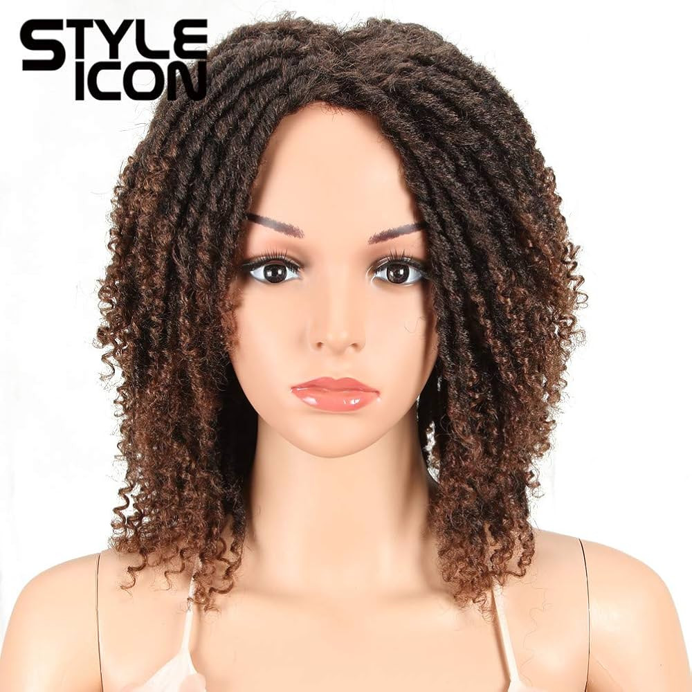 Style Icon 6" Short Dreadlock Wig Twist Wigs for Black Women Short Curly Synthetic Wigs (6", T1B/... | Amazon (US)