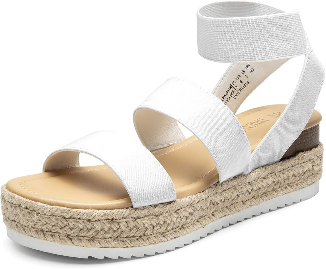DREAM PAIRS Strappy Espadrille Platform Wedge Sandals for Women | Amazon (US)