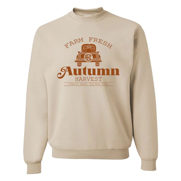 Monogrammed 'Autumn Harvest' Crewneck Sweatshirt | United Monograms