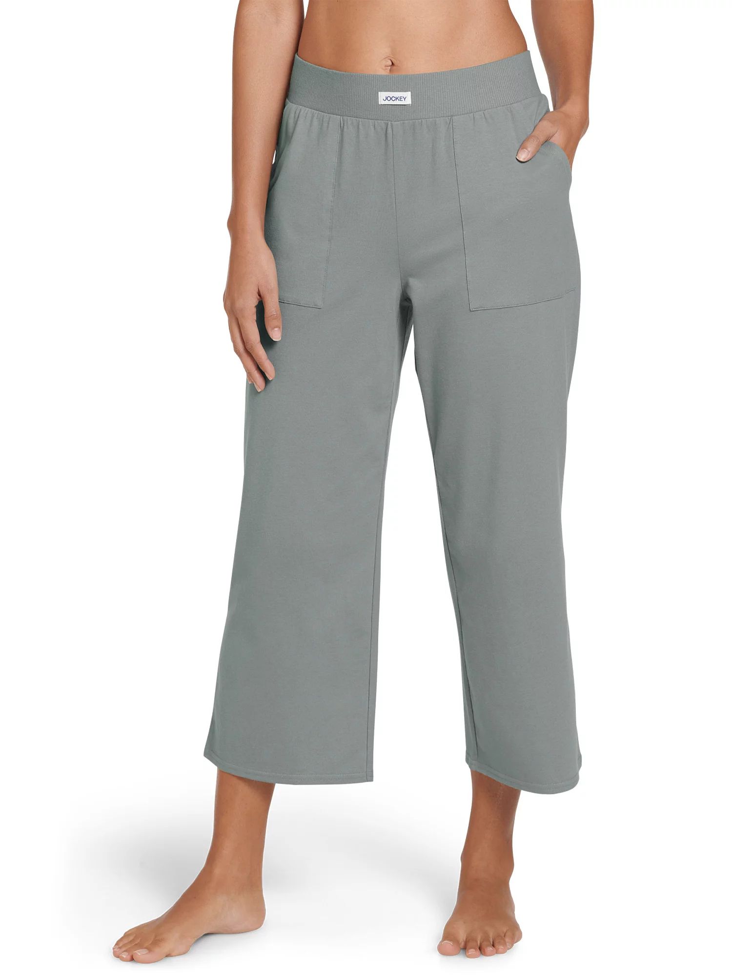 Jockey Essentials Women's Organic Cotton Stretch Cropped Sleep Pants, Sizes S-3X | Walmart (US)