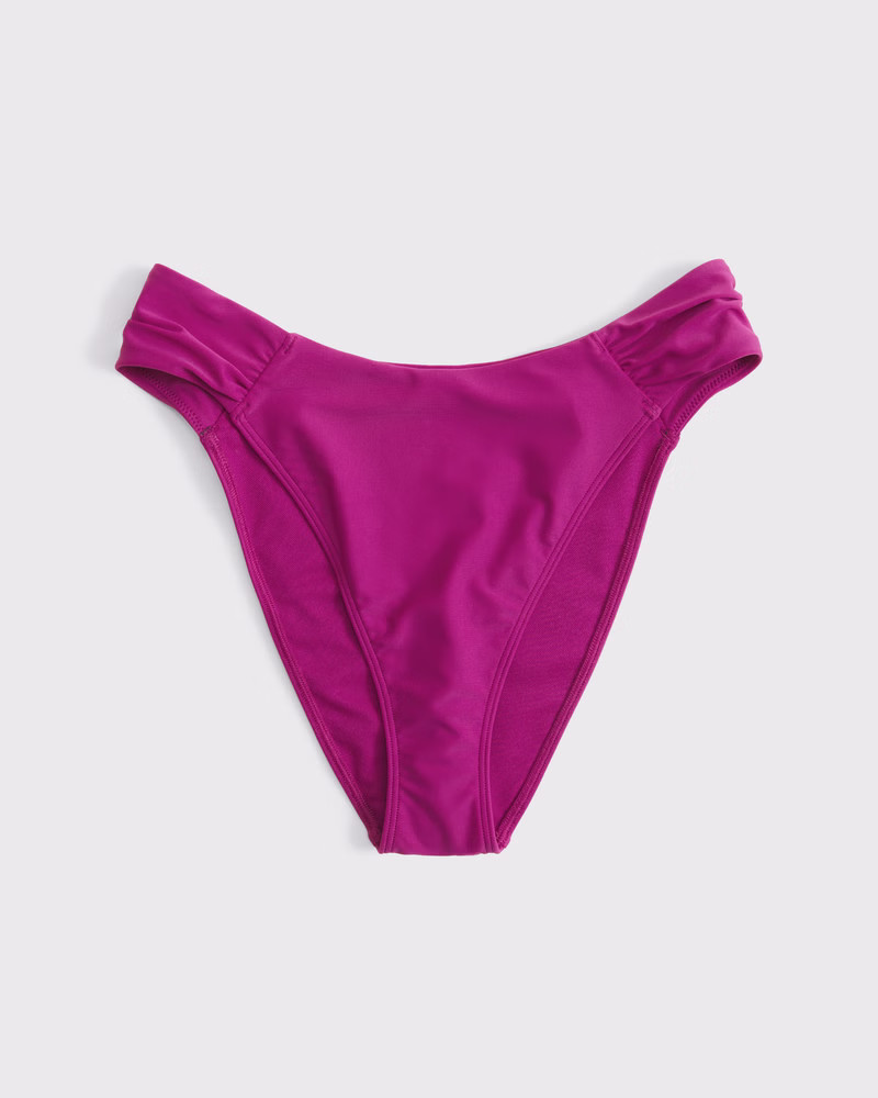 Ruched-Side Mid Rise Moderate Bottom | Abercrombie & Fitch (US)