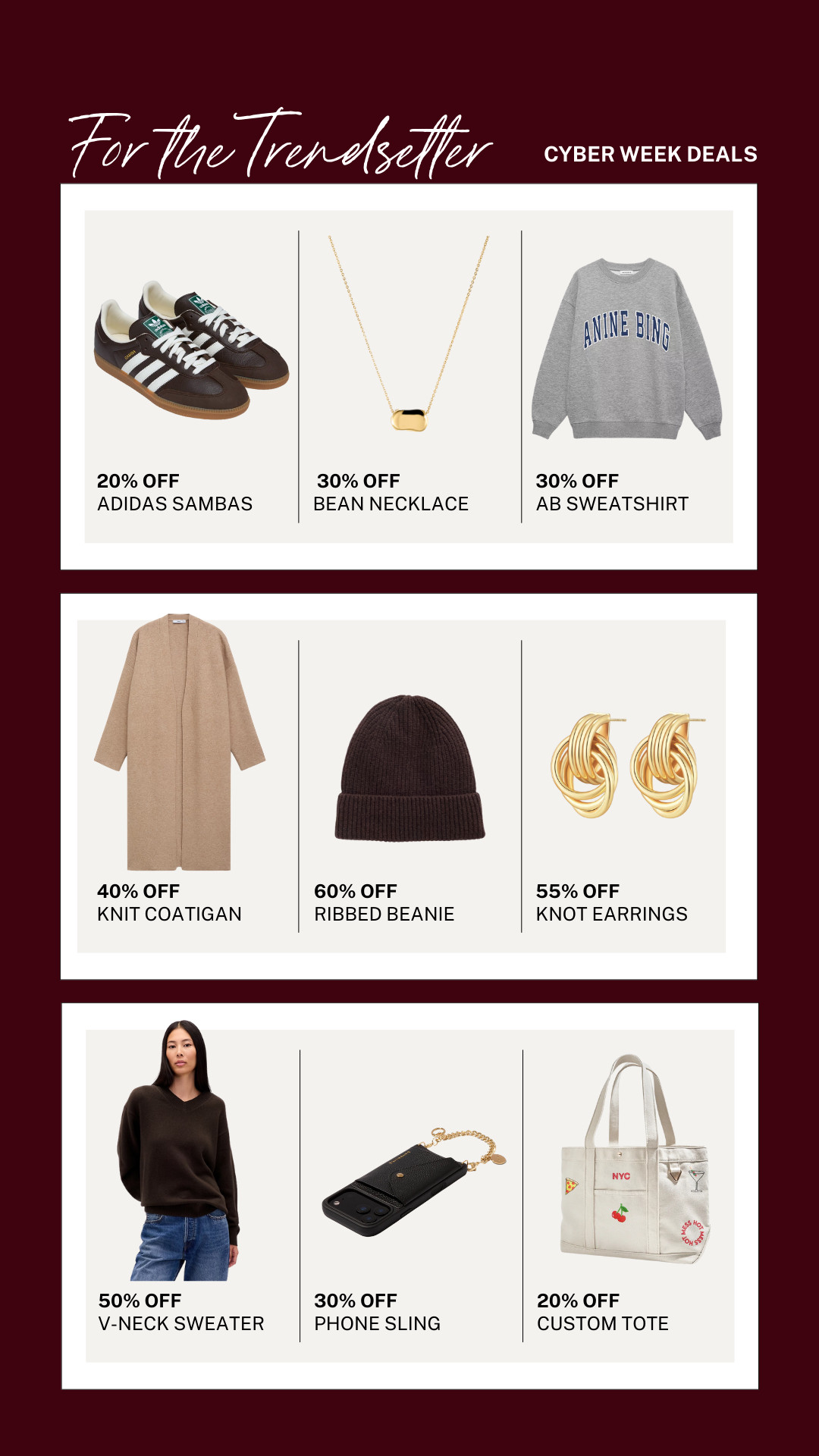 Cyber Monday gifts for the trendsetter! | cyber monday sale, gift guide, trending gift guide, trending gifts, gifts for her, gifts for mom, gifts for sister, gifts for mother in law 

 #LTKCyberWeek #LTKGiftGuide #LTKHoliday