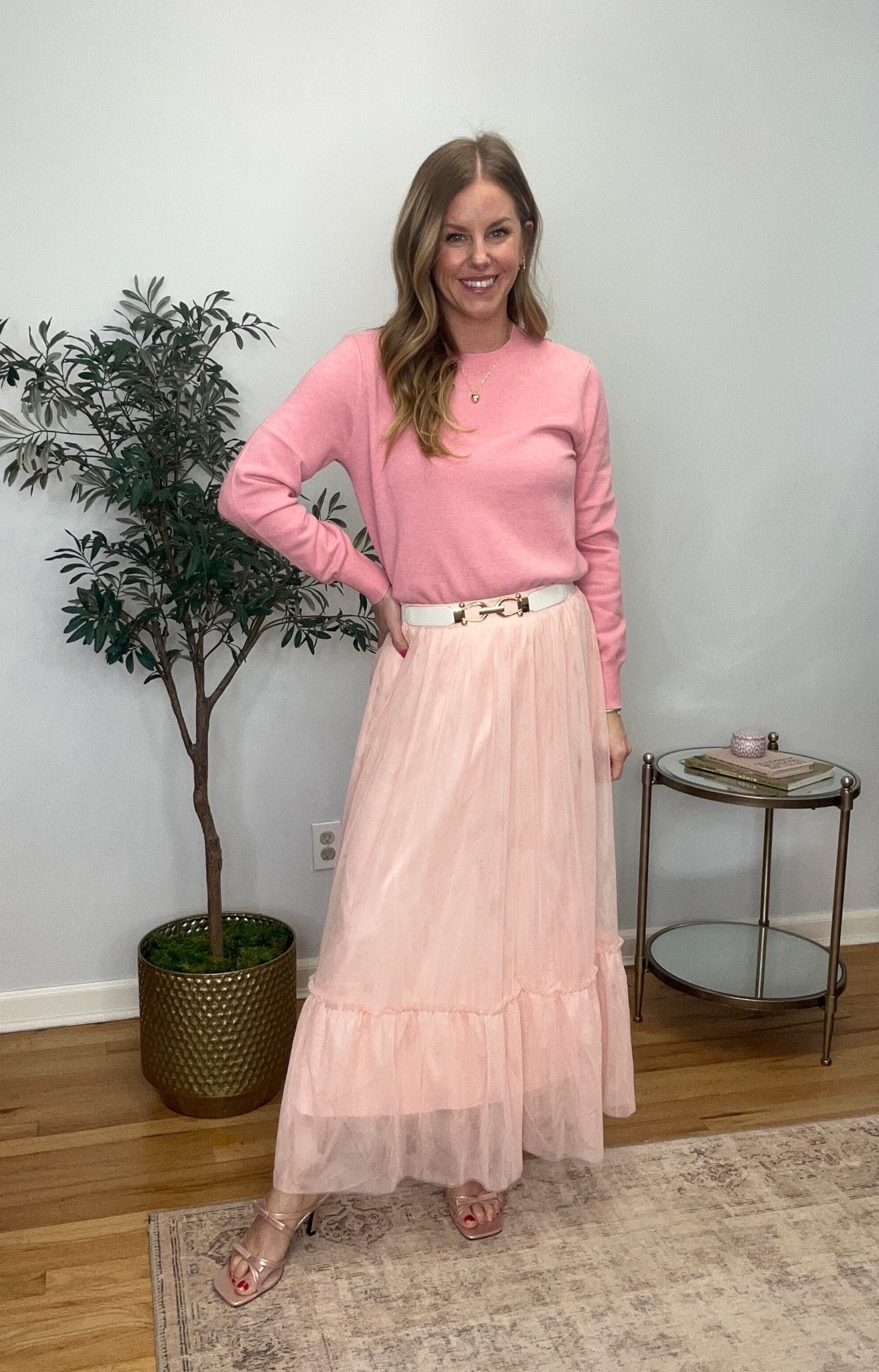 Valentine’s Day outfit! This would be so cute for the office or teachers  for Valentine’s Day! Size S in the skirt and sweater  

#LTKValentine #LTKSaleAlert #LTKSeasonal