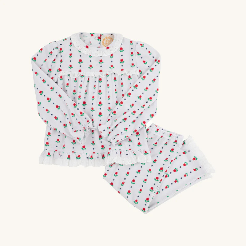 Sammy Set - Georgetown Tulips (Richmond Red) with Worth Avenue White | The Beaufort Bonnet Company
