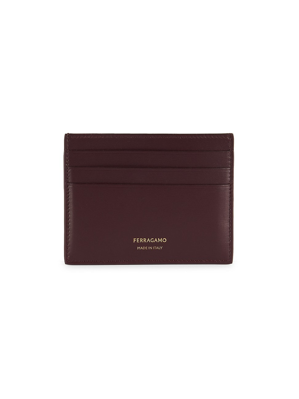 Men's Leather Card Holder - Dark Barolo | Saks Fifth Avenue