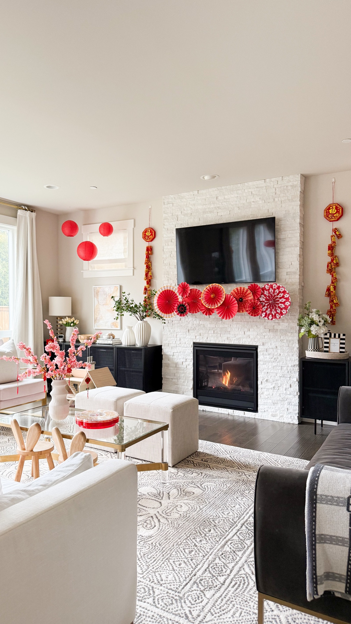 Lunar New Year Decor! 

Chinese lunar new year, Vietnamese Lunar New Year Decorations 2025, Tết, Artificial Flowers, Hanging Ornaments, Chinese Red Lanterns Oriental Hanging Lucky Paper Fans, red envelopes, rug, vase, cabinet credenza, double sided tape, command clips, frame, year of the snake

#LTKParties #LTKHome #LTKSeasonal