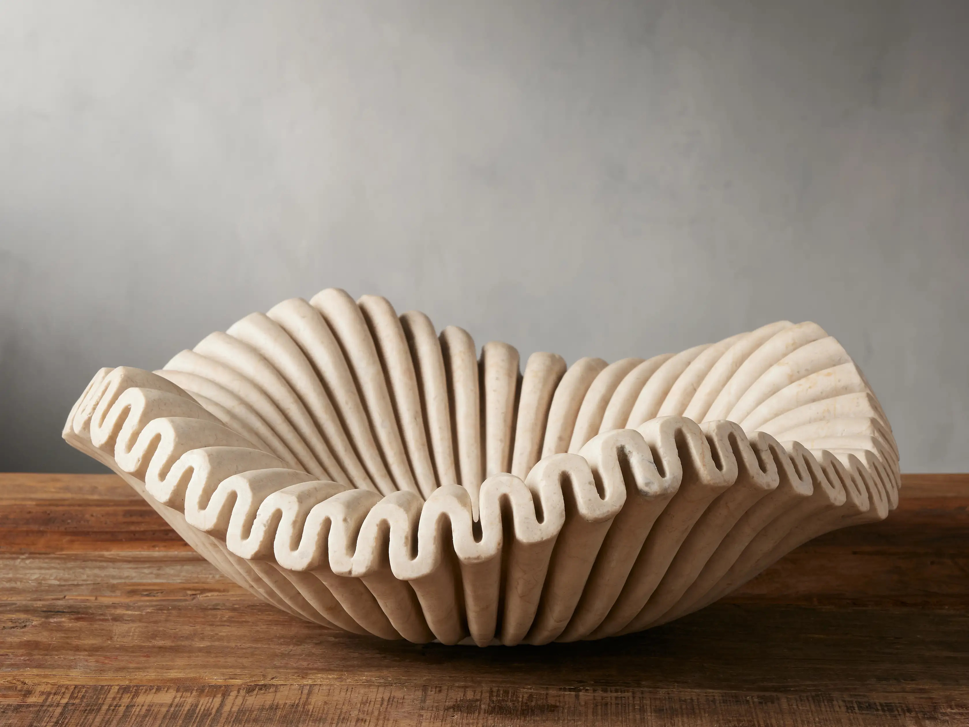 Edel Ruffle Flautaro Bowl in Cream | Arhaus