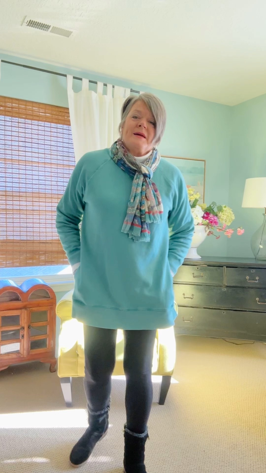 See how I’m styling my @ColdwaterCreek holiday pieces this season — classic layers, cozy textures, and festive accessories you’ll love. ✨❤️
My OOTD is all about comfort and warmth: the tunic sweatshirt with pockets layered over the soft ribbed turtleneck, topped with a beautiful Coldwater Creek scarf, simple black leggings, and these AMAZING winter boots.

These boots are everything you want for cold weather — plush faux-fur linings, water-repellent suede uppers, easy zip closures, cushioned footbeds, and rounded toes for all-day comfort. I love that the lining and soles are partially recycled too! Perfect for snowy walks, weekend errands, or any winter adventure.

I’ve linked the full outfit in my LTK so you can shop every piece. Tap to see it all!

#ColdwaterCreek #CWCHoliday #ltkfashion #womenover50style #cozystyle #winterlayers #midlifefashion #winterboots 

#LTKMidsize #LTKootd #LTKdayinmylife