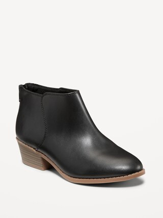 Faux-Leather Ankle Booties for Girls | Old Navy (US)