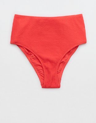Aerie Crinkle High Waisted Cheeky Bikini Bottom | American Eagle Outfitters (US & CA)