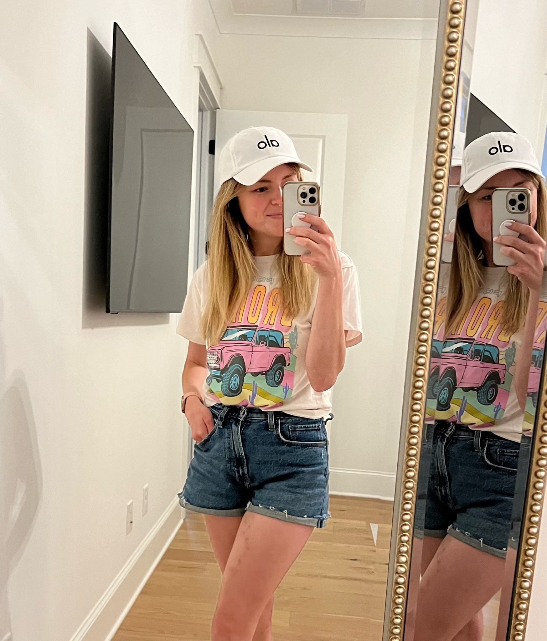 Boy mom outfit 💙 with my favorite jean shorts! 

#LTKKids #LTKStyleTip #LTKFamily