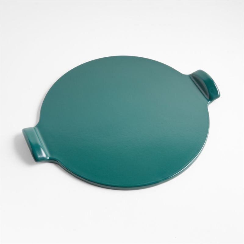 Emile Henry Dark Green Glazed Pizza Stone + Reviews | Crate & Barrel | Crate & Barrel