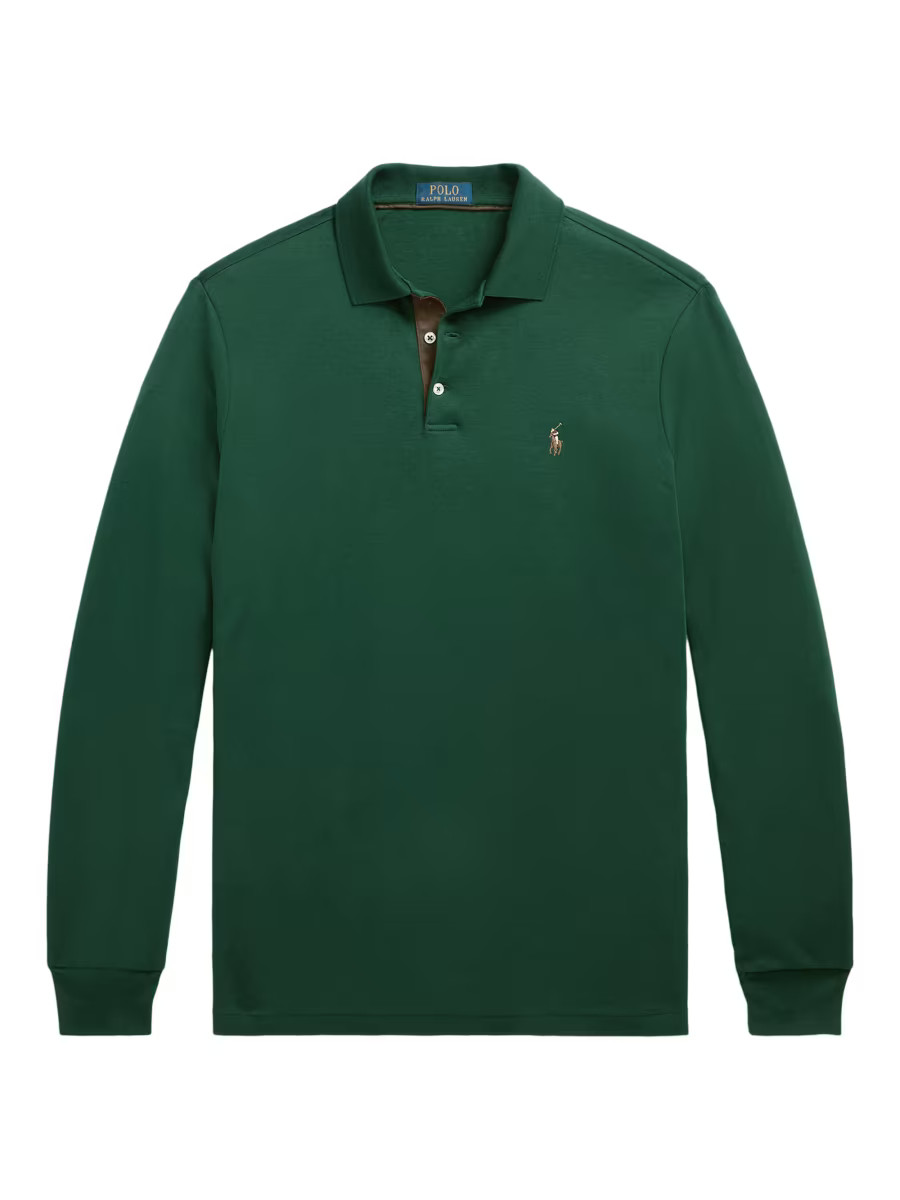 Cotton Long-Sleeve Polo Shirt | Saks Fifth Avenue