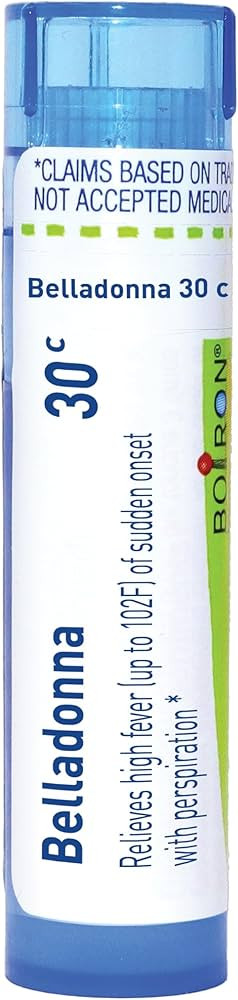 Boiron Belladonna 30C Homeopathic Medicine for Fever - 80 Pellets | Amazon (US)