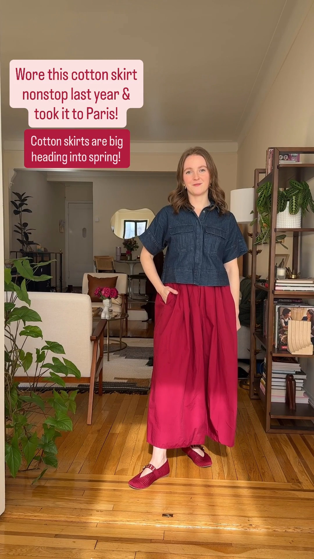 Loft clearance cotton elastic waist skirt. Wearing xs 

#LTKSaleAlert