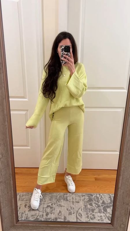 Matching set ; summer lounge set ; spring outfit ; travel outfit ; mom outfit ; trending spring colors ; yellow set ; green set ; Amazon the drop set 

#LTKSeasonal #LTKtravel #LTKstyletip