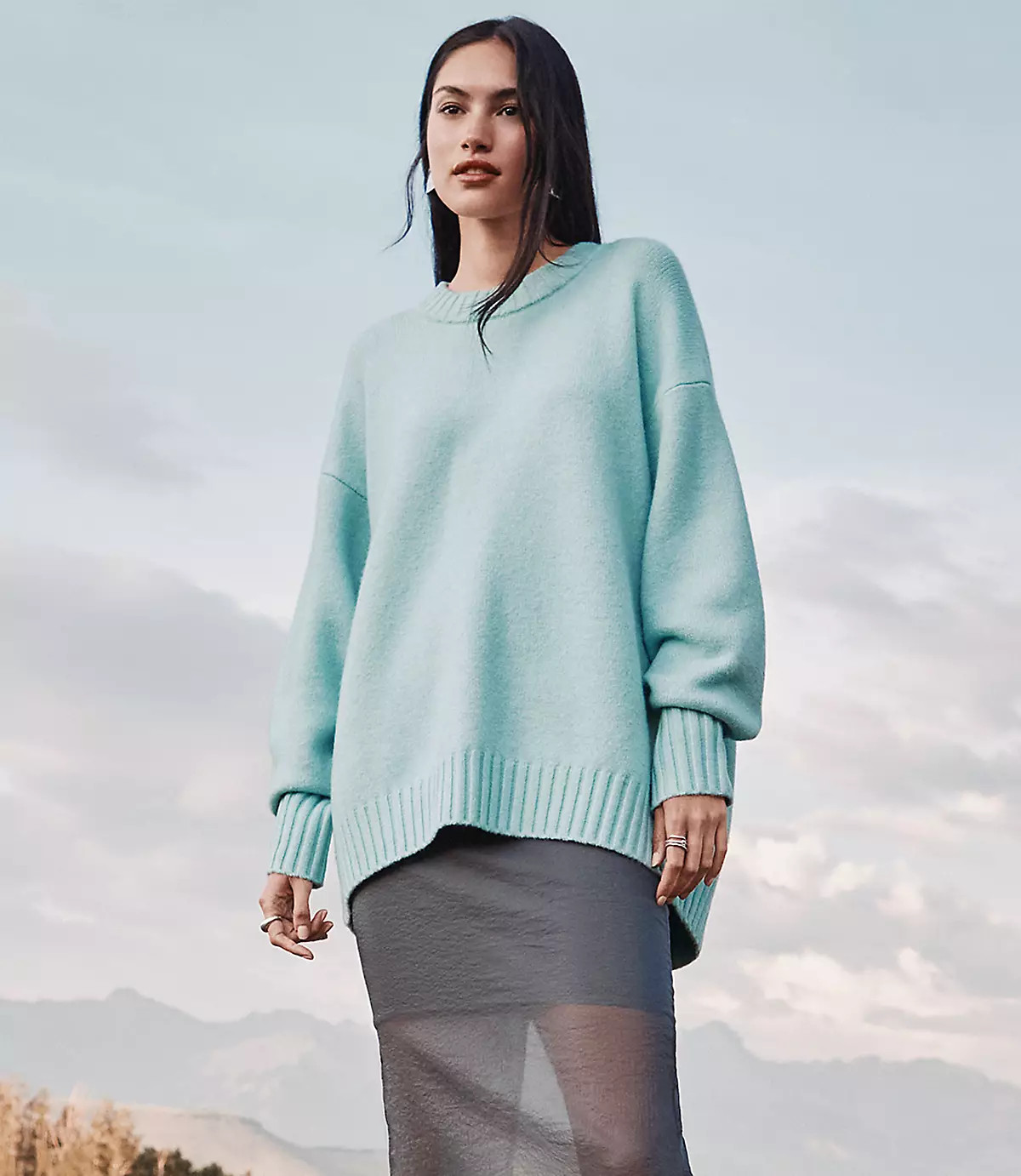 Balloon Sleeve Tunic Sweater | LOFT
