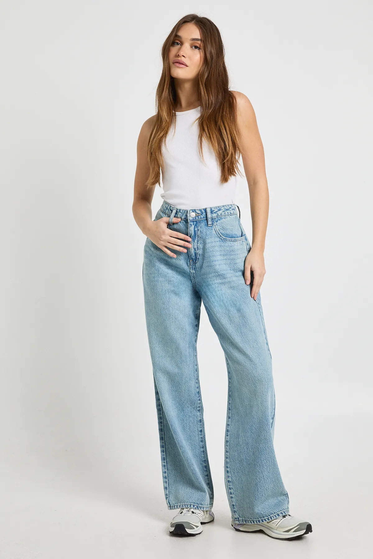 Jeans | Basics High Waist Straight Leg Jean | boohoo | boohoo (US & Canada)