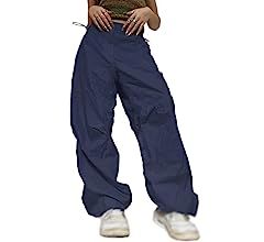 Women's Low Waist Cargo Pants Casual Solid Color Harajuku Vintage Y2K Low Rise Baggy Jogger Relax... | Amazon (US)