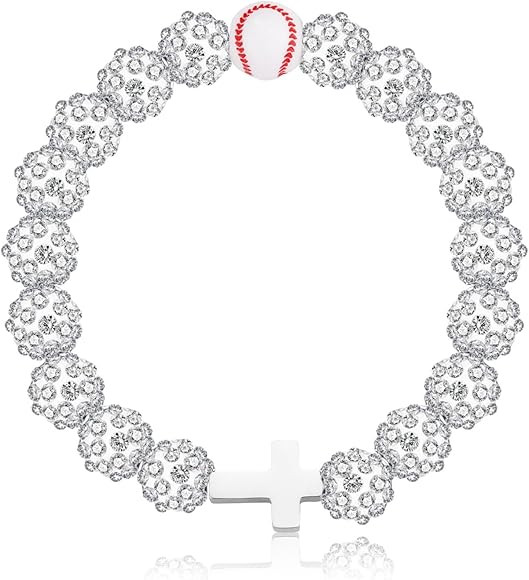 Baseball Ice Collection Bracelets for Boys Baseball Bling Rhinestone Bracelets Beaded Drip Bracel... | Amazon (US)