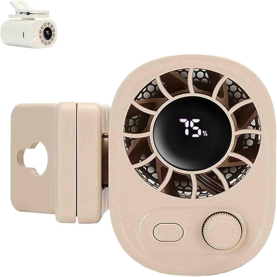 Car Clip on Fan with LED Display - 360°Rotation,100 Speeds Adjustable,1800mah Battery,USB Portab... | Amazon (US)