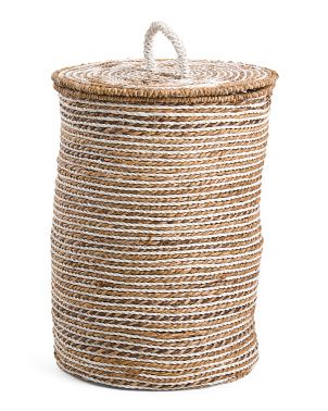 Extra Large Astor Round Woven Hamper | TJ Maxx