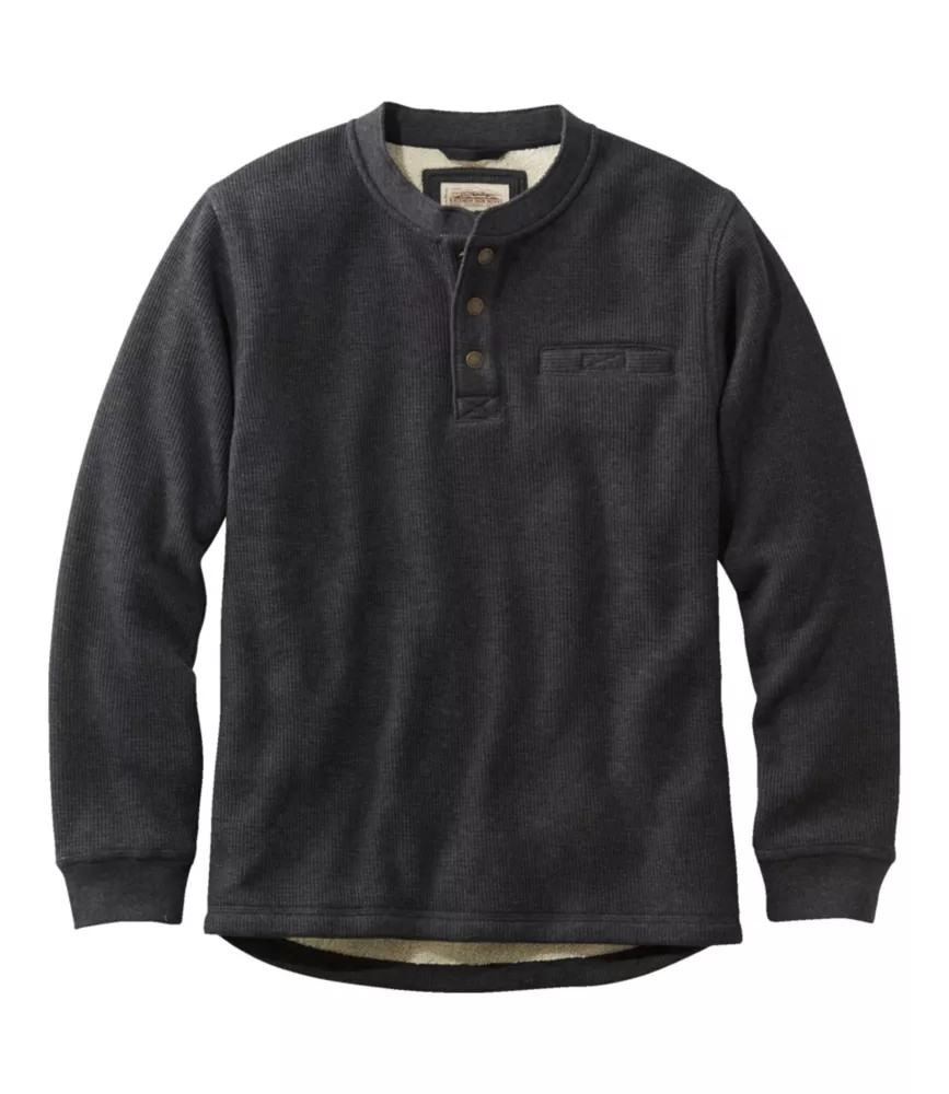 Men's Katahdin Iron Works® Bonded Waffle Fleece Henley | L.L. Bean