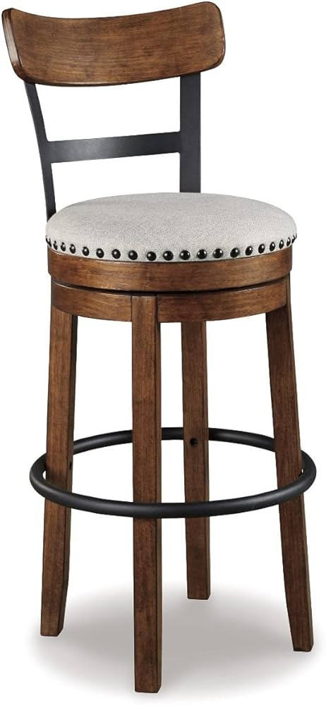 Signature Design by Ashley Valebeck 30" Farmhouse Pub Height Barstool, Brown | Amazon (US)