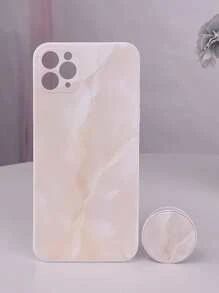 Marble Pattern Phone Case With Stand-Out Phone Grip | SHEIN