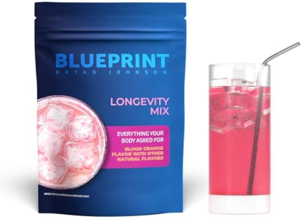 Blueprint Bryan Johnson Longevity Mix - Muscle Builder & Recovery Supplement - Promotes Focus and... | Amazon (US)