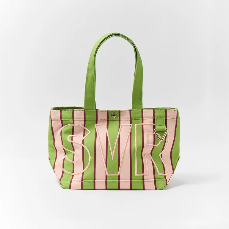 Striped Custom Alpha Tote - Pistachio | BaubleBar
