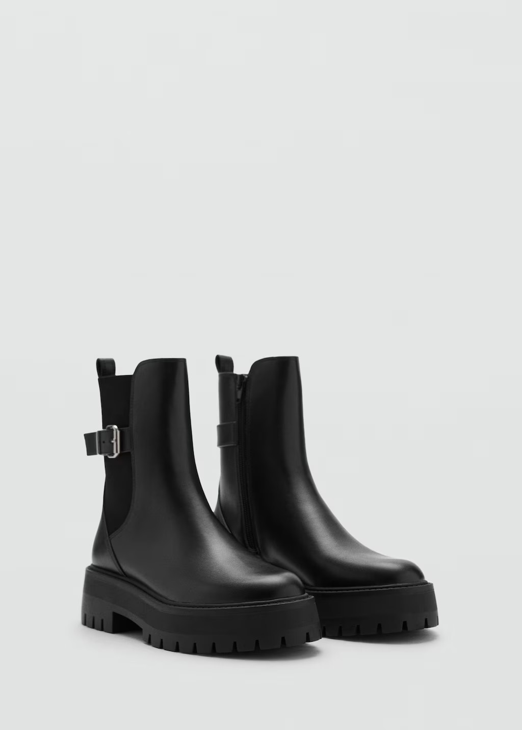 Chelsea boots with buckle black - Woman - 6½ - MANGO | Mango (US/MX/AU)