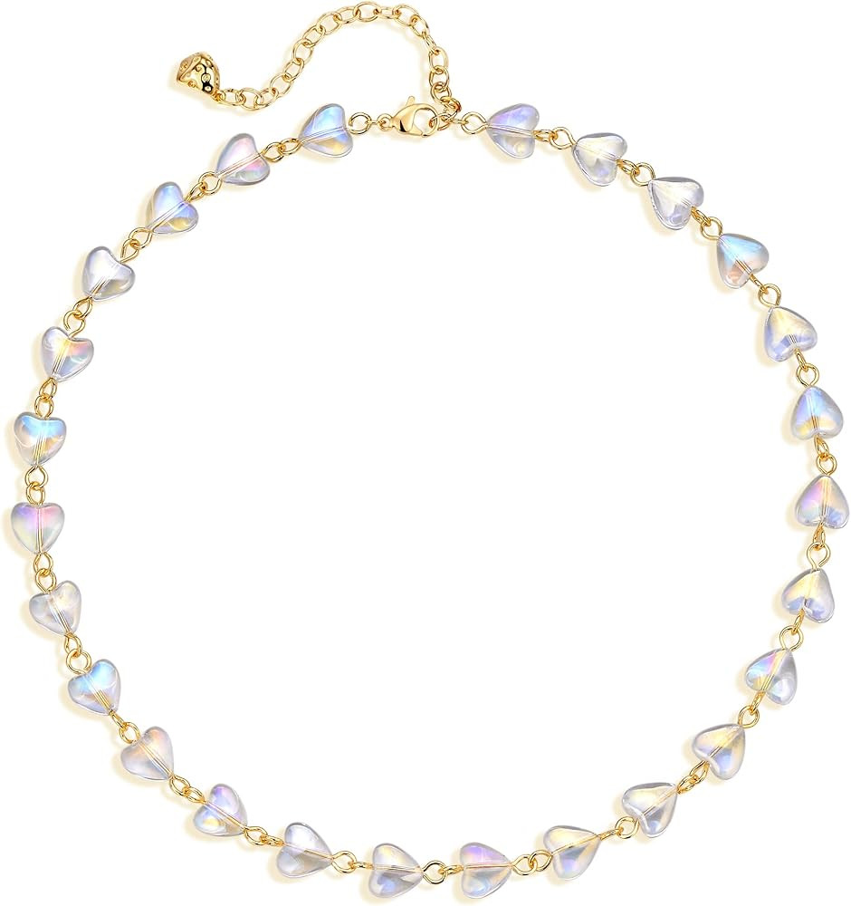 Fettero Gold Chain Choker Necklace,14K Gold Plated Dainty Cute Lip Chain Long Necklace Delicate F... | Amazon (US)