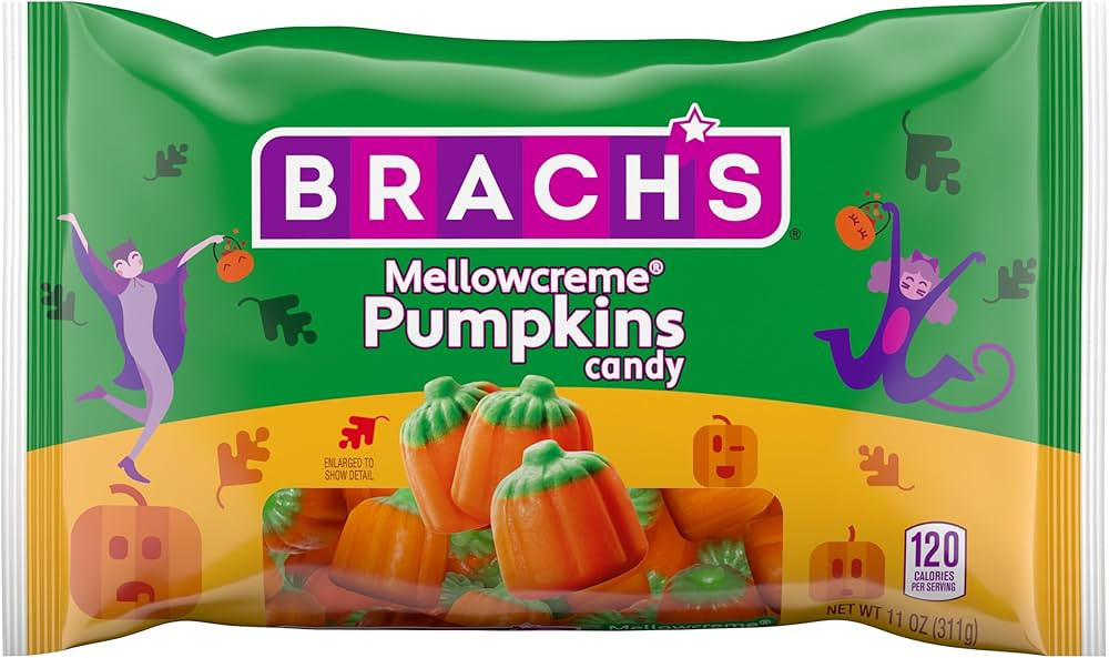 Brach's Pumpkin Mellowcremes, Halloween Candy, 11 oz Bag | Amazon (US)