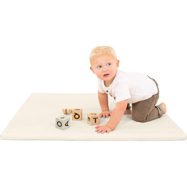 Padded Square Play Mat, Ivory | Maisonette