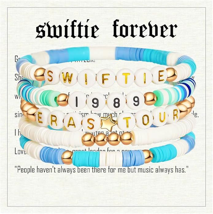 Taylor Concert Outfit Merch Swift Bracelets, Friendship Eras 1989 Swiftie Anti-Hero Fearless Repu... | Amazon (US)