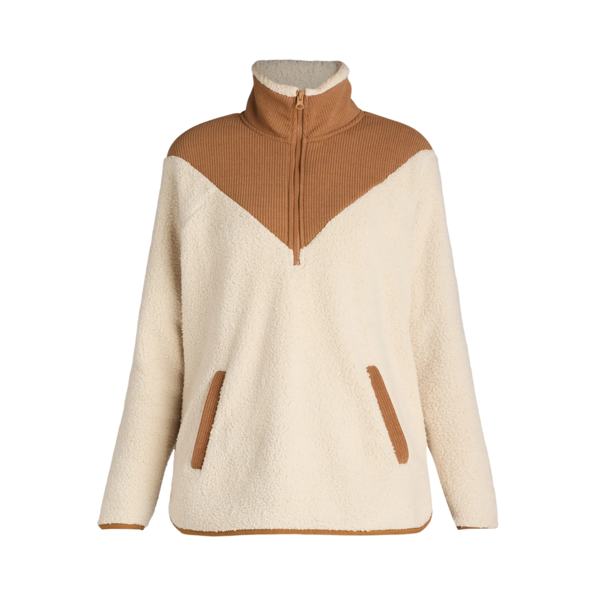 Time and Tru Women's Corduroy Fleece Pullover, Size S-XXXL | Walmart (US)