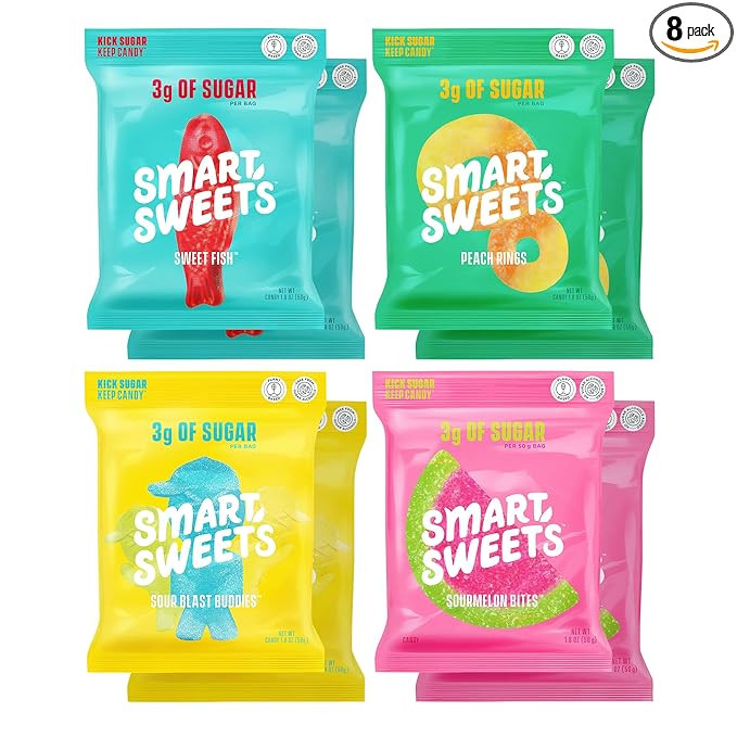 SmartSweets Core 4 Variety Pack, Candy With Low Sugar & Calorie, Healthy Snacks For Kids & Adults... | Amazon (US)