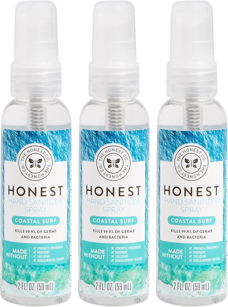 The Honest Company Plant-Based Hand Sanitizer Spray | Kills 99.9% of Germs | Hypoallergenic, Quic... | Amazon (US)