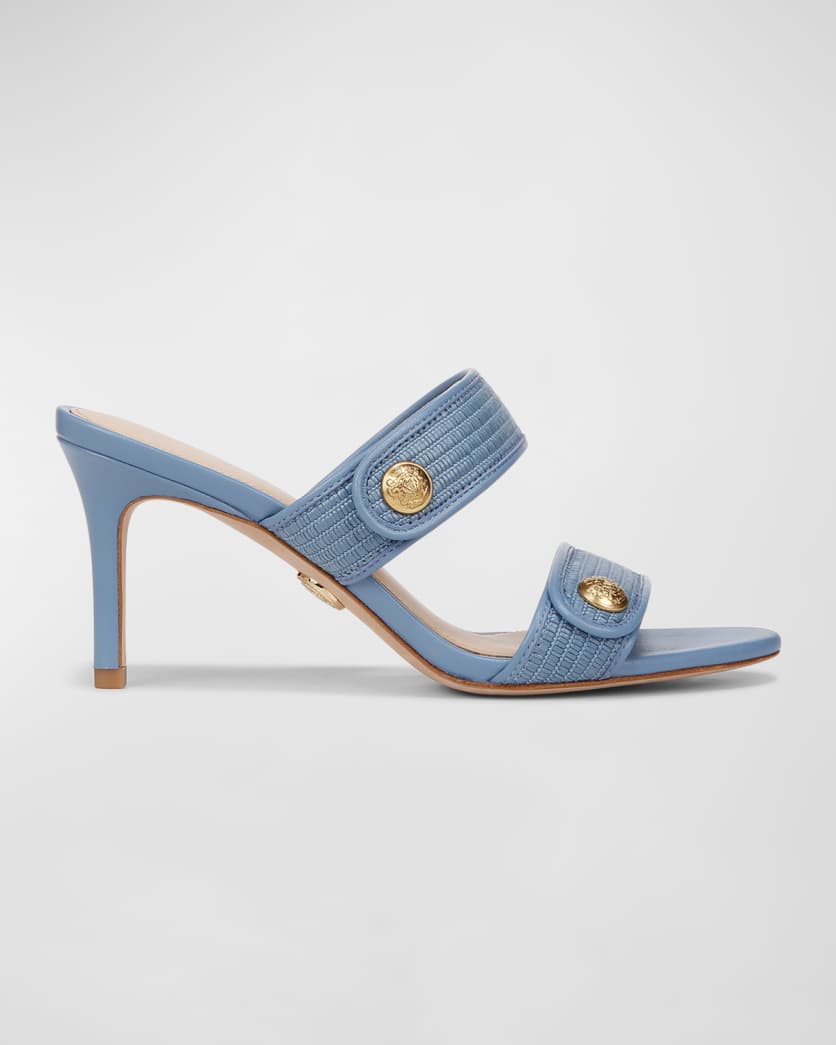 Sona Woven Leather Slide Sandals | Neiman Marcus