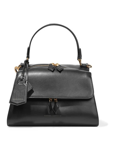 Victoria Beckham - Full Moon Small Leather Tote - Black | NET-A-PORTER (US)