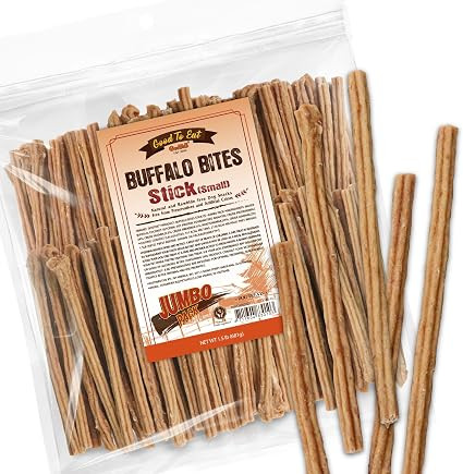 Gootoe Natural Buffalo Dog Treats, Stick (Small), 1.5 lb | Low-fat chews for training rewards, li... | Amazon (US)