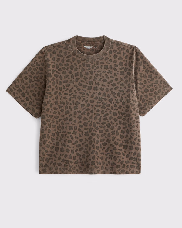 Men's Premium Heavyweight Cropped Tee | Men's Tops | Abercrombie.com | Abercrombie & Fitch (US)