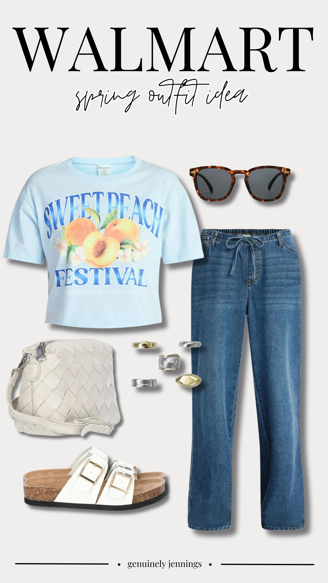 @walmart spring outfit Inspo - affordable denim & cropped graphic tee

#LTKMidsize #LTKgrwm #LTKSeasonal