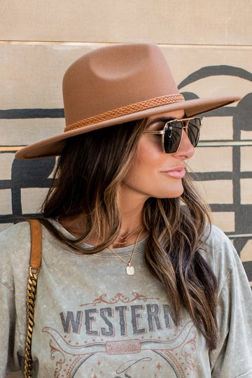Renee Tan Flat Brim Hat | Apricot Lane Boutique