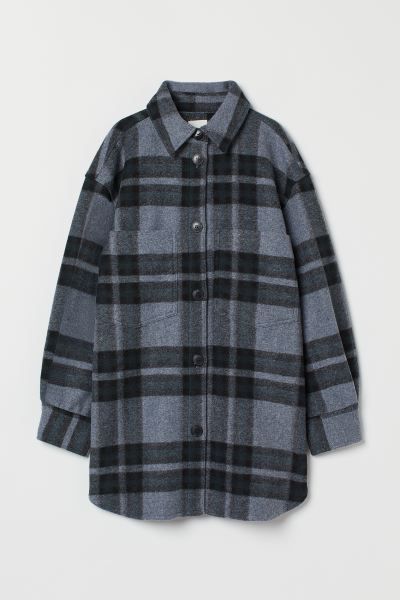 Felted shirt jacket | H&M (UK, MY, IN, SG, PH, TW, HK)