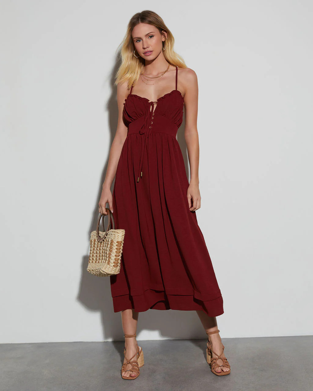 Let's Brunch Sweetheart Midi Dress | VICI